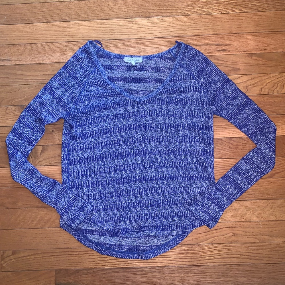 Aeropostale Blue and White Stitch Top